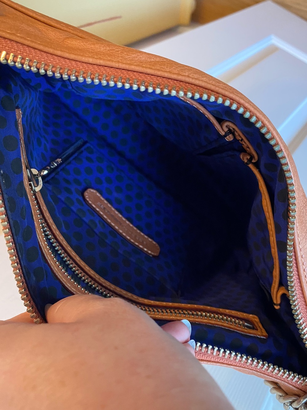 Rebecca Minkoff Tan Leather Shoulder Bag with Chain Strap - Picture 5 of 12